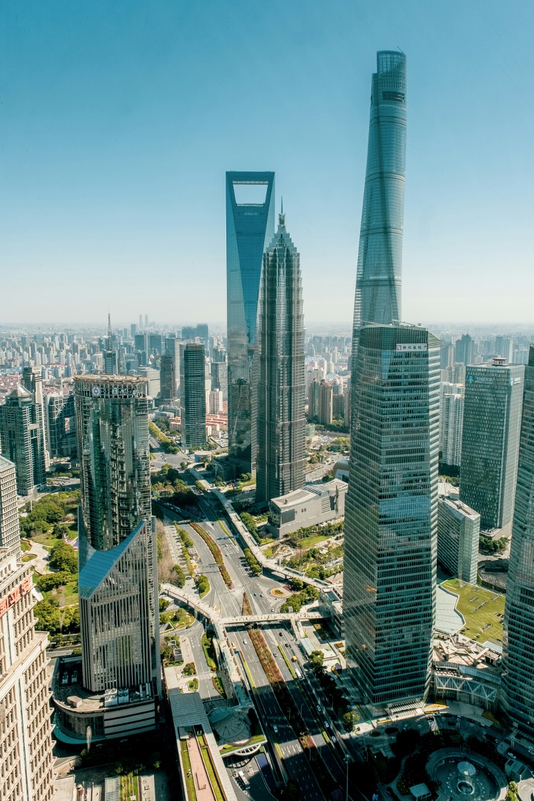 Hong Kong skyline with high-rise office towers